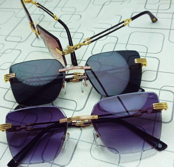 Cartier - 5549 - Golden Classic Black - Golden Purple - Golden Orange - Sunglasses - Image 2